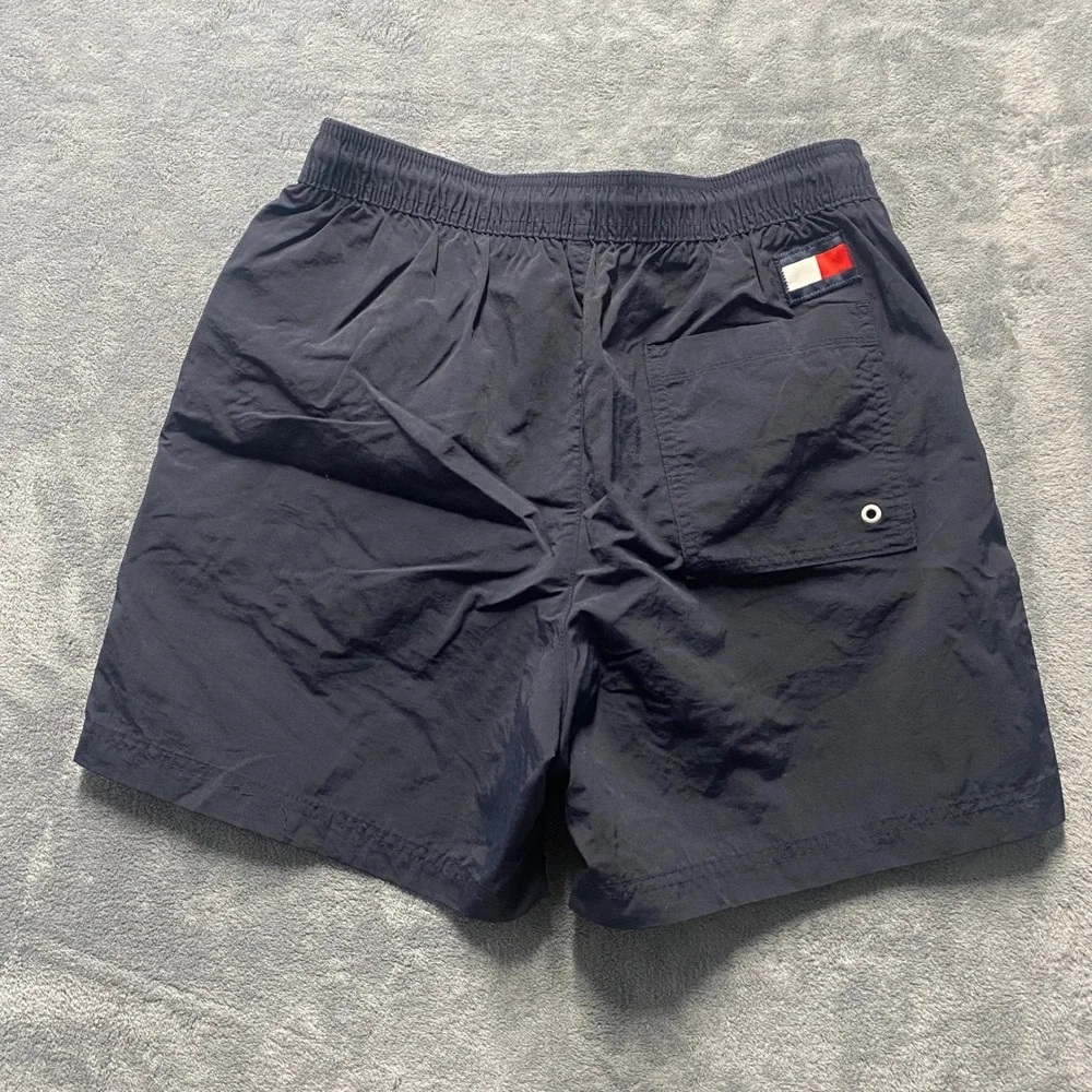 Tommy Hilfiger Swim Trunks Mens Medium Slim Fit Navy Blue Board Shorts